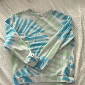 Cat & Jack Blue and Green Tie-Dye Sweatshirt